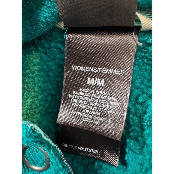 The North Face Crescent Fleece Hoodie Size Medium Pockets Snap High Neck EUC - Picture 4 of 11